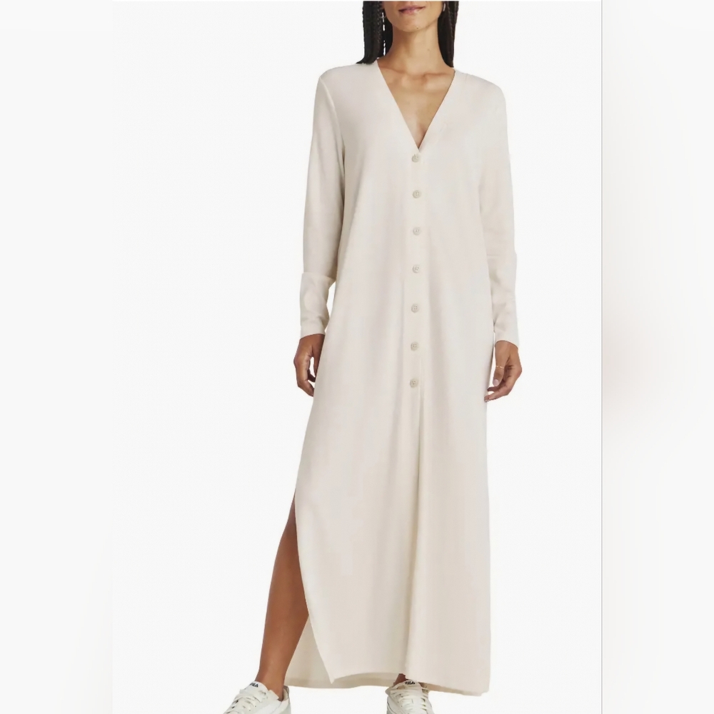 Splendid Brooke Button-up Long Sleeve Maxi Dress Size S